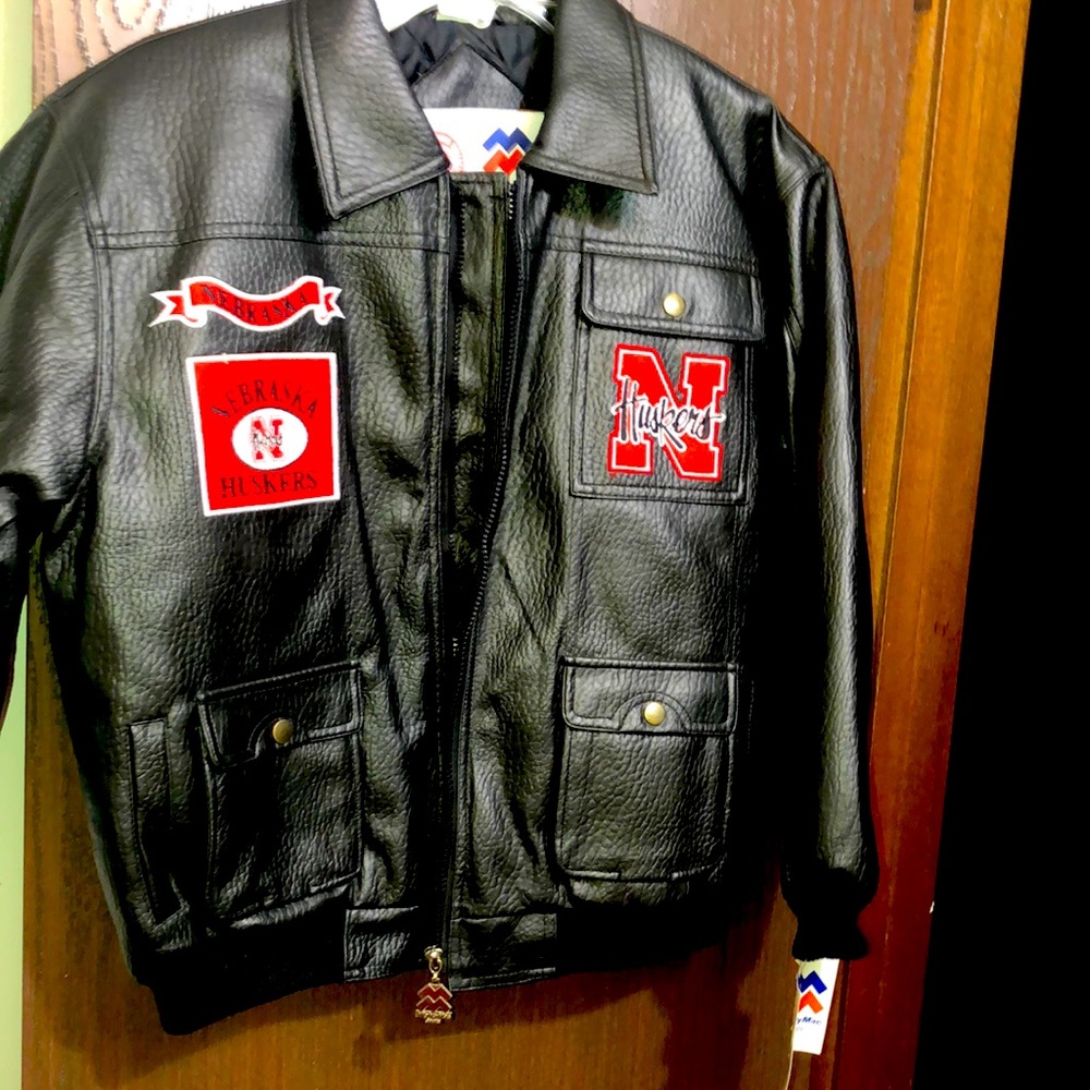 New size large Nebraska leather jacket